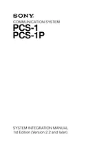 Sony PCS-1P Manuel D’Utilisation