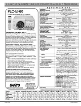 Sanyo PLC-EF60 Guia De Especificação