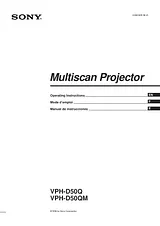 Sony VPH-D50QM Manual Do Utilizador