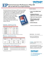 Patriot Memory 1GB SD PEF1G133SD Leaflet