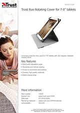 Trust Ruo Rotating Cover for 7-8" tablets 19549 전단