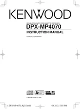 Kenwood DPX-MP4070 Справочник Пользователя