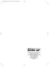 Turbo Air TGM-22RV ユーザーズマニュアル
