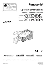 Panasonic AG-HPX600EJ Справочник Пользователя