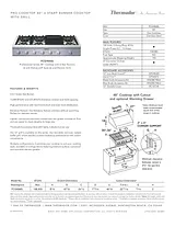 Thermador PCG48 사양 시트