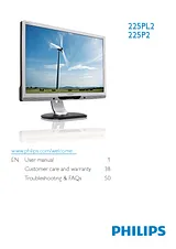 Philips LCD monitor with PowerSensor 225P2EB 225P2EB/00 User Manual