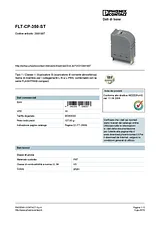 Phoenix Contact Type 1/2 surge protection plug FLT-CP-350-ST 2881887 2881887 Hoja De Datos