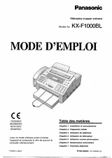 Panasonic KXF1000BL Instruction Manual