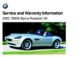BMW Z8 Alpina Warranty Information