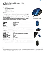 V7 Optical LED USB Mouse - blue MV3010010-BLU-5EB Dépliant