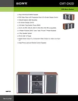 Sony CMT-DX2D Guia De Especificaciones