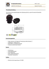 Lappkabel Cable gland M16 Polyamide Black (RAL 9005) 54115210 1 pc(s) 54115210 Data Sheet