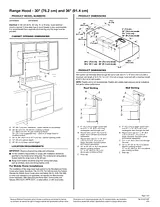 KitchenAid 36" Convertible Under-Cabinet Hood Dimensional Illustrations