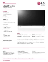 LG 47LB5800 Specification Sheet