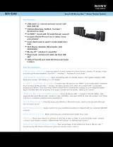 Sony BDV-E280 Guide De Spécification