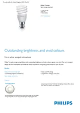 Philips Spiral energy saving bulb 8727900925807 8727900925807 Leaflet