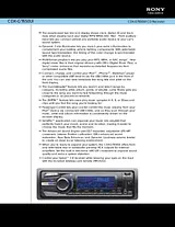 Sony cdx-gt650ui Guide De Spécification