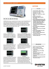 Gw Instek GSP-9300 TGSpectrum analyzer, spectrum analyzerBandwidth (RBW) 1 Hz - 1 MHz (1-3-10) GSP-9300 TG Hoja De Datos