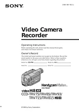 Sony CCD-TRV93 Manual