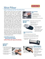 Kensington Ken Keyboard Gel blue Wrist Pillow 62093 产品宣传页