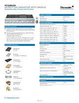 Thermador PCG486X Hoja De Especificaciones