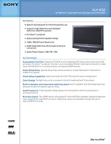 Sony KLH-W32 Guia De Especificaciones