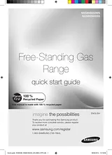 Samsung Freestanding Gas Ranges (NX58H5600 Series) Guide D’Installation Rapide