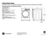 GE GFDS170GHWW Specification Sheet