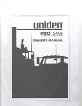 Uniden PRO 540e ユーザーズマニュアル