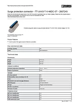 Phoenix Contact Surge protection connector TT-UKK5-T-V-48DC-ST 2807243 2807243 Data Sheet