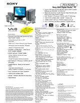 Sony PCV-RZ44G Guide De Spécification