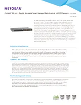Netgear GS728TXS – ProSAFE® Gigabit Stackable Smart Switch with 10G uplink データシート