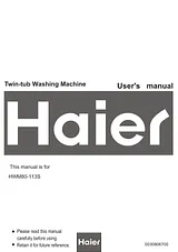 Haier hwm80-113s 用户指南