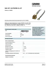 Phoenix Contact Sensor/Actuator cable SAC-3P- 3,0-PUR/BI-1L-S F 1669958 1669958 Data Sheet