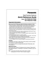 Panasonic KX-T7630 Справочник Пользователя
