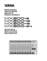 Yamaha MX200-8 사용자 설명서