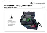 Gossen Metrawatt VDE-tester GTM5027000R0001 Benutzerhandbuch
