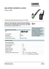 Phoenix Contact Sensor/Actuator cable SAC-3P-MR/ 1,5-PUR/CI-1L-Z SCO 1435658 1435658 Data Sheet