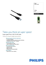 Philips USB 3.0 cable SWU3182N SWU3182N/10 전단