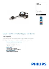 Philips USB 2.0 cable SWR2101 SWR2101/27 Folheto