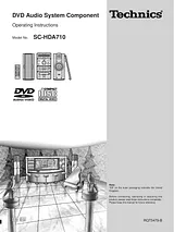 Panasonic SC-HDA710 User Manual