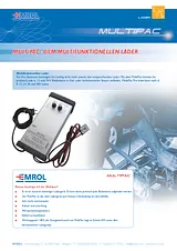 Emrol MultiPac - 30A Lead Acid Battery Charger Station, For 6, 12, 24V Batteries MULTIPAC Guida Informativa