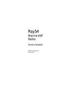 Raymarine Ray54 사용자 설명서