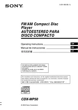 Sony CDX-MP50 Manual Do Utilizador