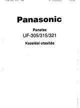 Panasonic UF-321 Operating Guide