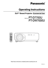 Panasonic PT-DW7000U Справочник Пользователя