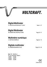 Voltcraft VC250 Green Line Digital Multimeter 2000 counts CAT III 600 V VC250 用户手册