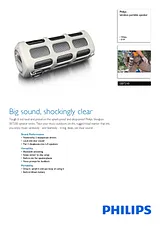 Philips wireless portable speaker SB7210 SB7210/05 产品宣传页
