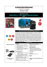 Conceptronic Grab'n'GO 3.5” Multi Media Recorder&Player, 500GB C10-502 Fascicule