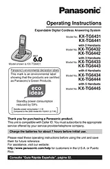 Panasonic KX-TG6445 Инструкции Пользователя
